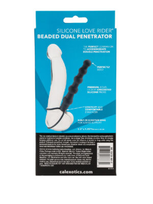 silicone love rider beaded dual penetrator black