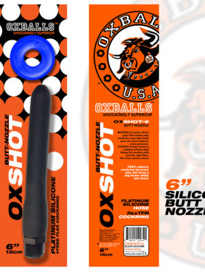 oxshot butt nozzle shower hose 6 inch black blue oxshot butt nozzle shower hose 6 inch black blue