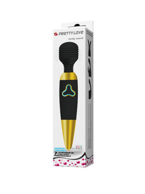 pretty love body wand with led light black and gold pretty love body wand with led light black and gold