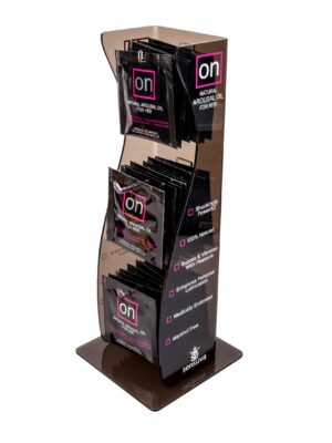 on arousal oil original 40 piece single use ampoule tower display black