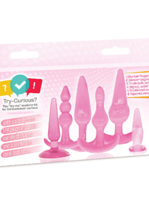 try curious anal plug kit pink