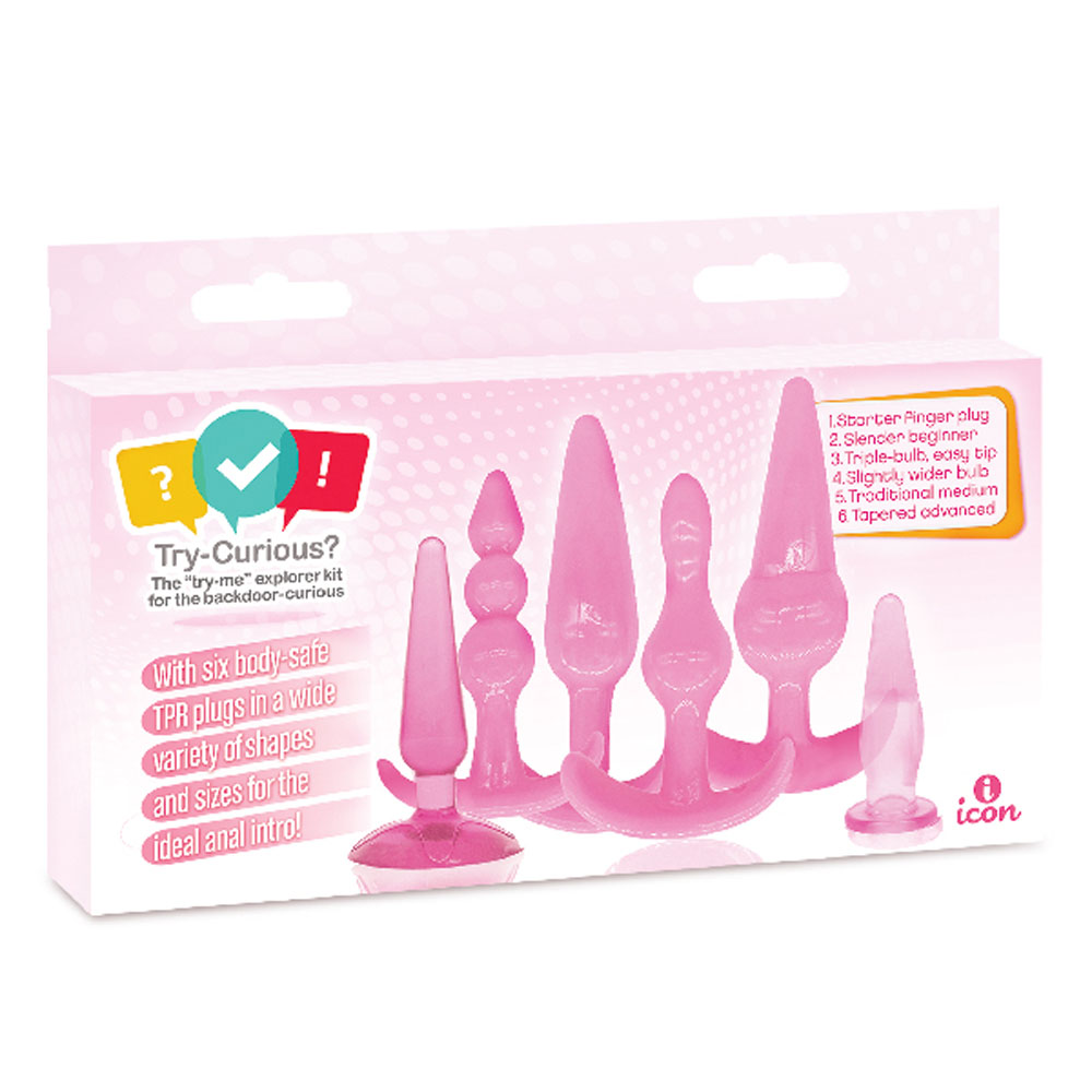 try curious anal plug kit pink