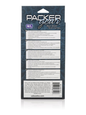 packer gear boxer brief harness medium/large black