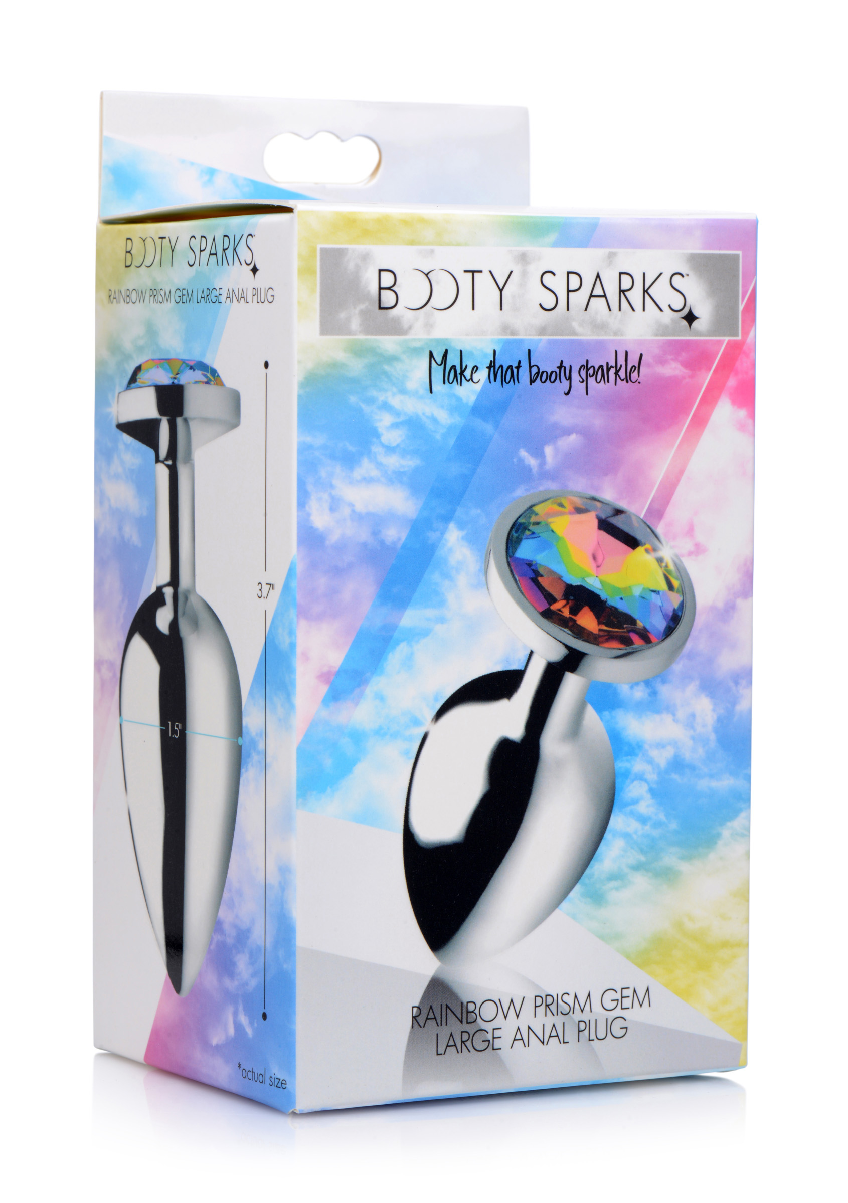 rainbow prism gem anal plug large rainbow prism gem anal plug large