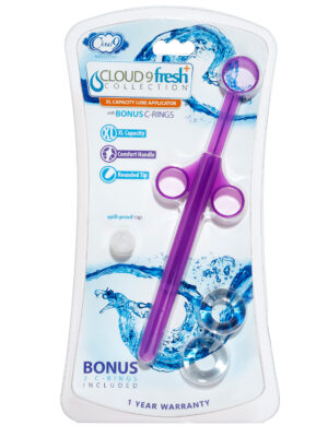 fresh + xl lube applicator with c rings purple