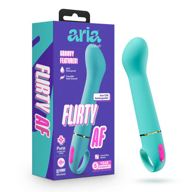 aria flirty af 2.0 rechargeable vibe teal
