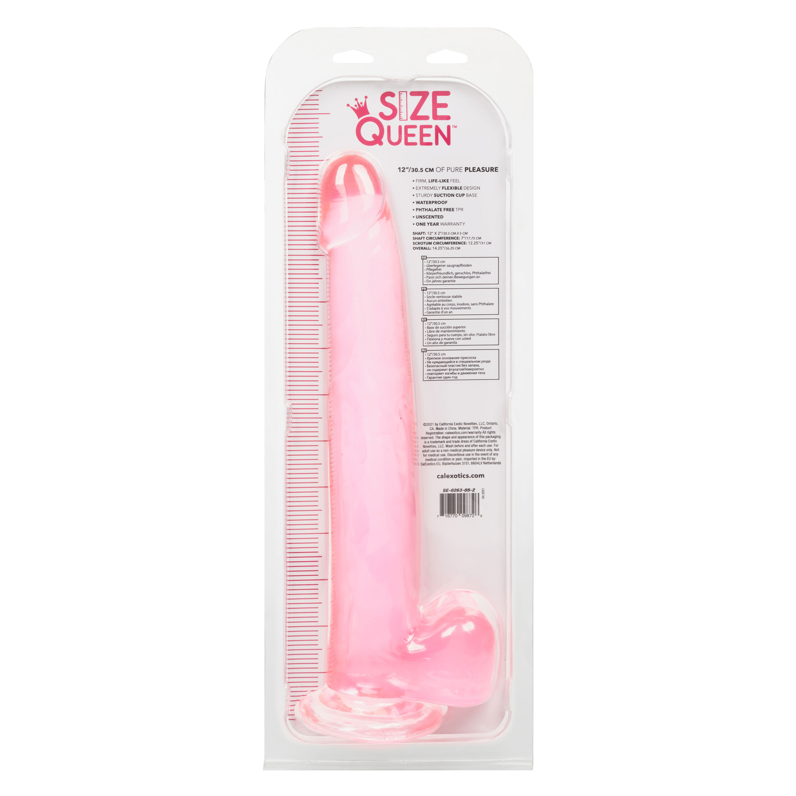 size queen 12 inch/30.5 cm pink