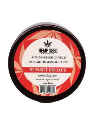 hemp seed 3 in 1 massage candle sunset escape 6 oz