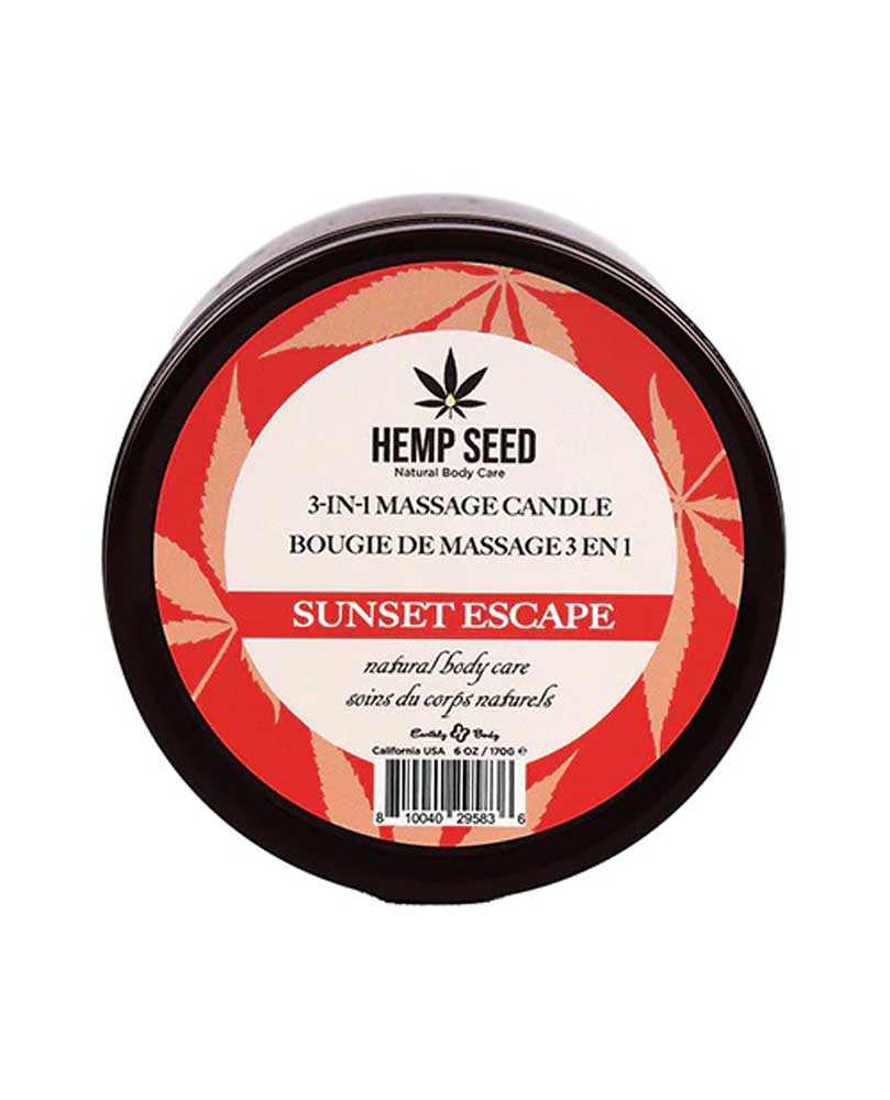 hemp seed 3 in 1 massage candle sunset escape 6 oz hemp seed 3 in 1 massage candle sunset escape 6 oz