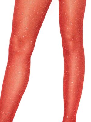 lurex shimmer tights one size red