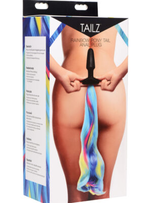 rainbow pony tail anal plug rainbow pony tail anal plug