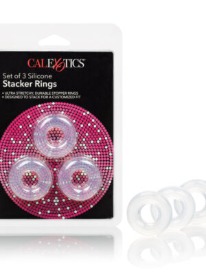 set of 3 silicone stacker rings