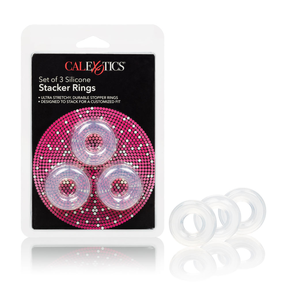 set of 3 silicone stacker rings