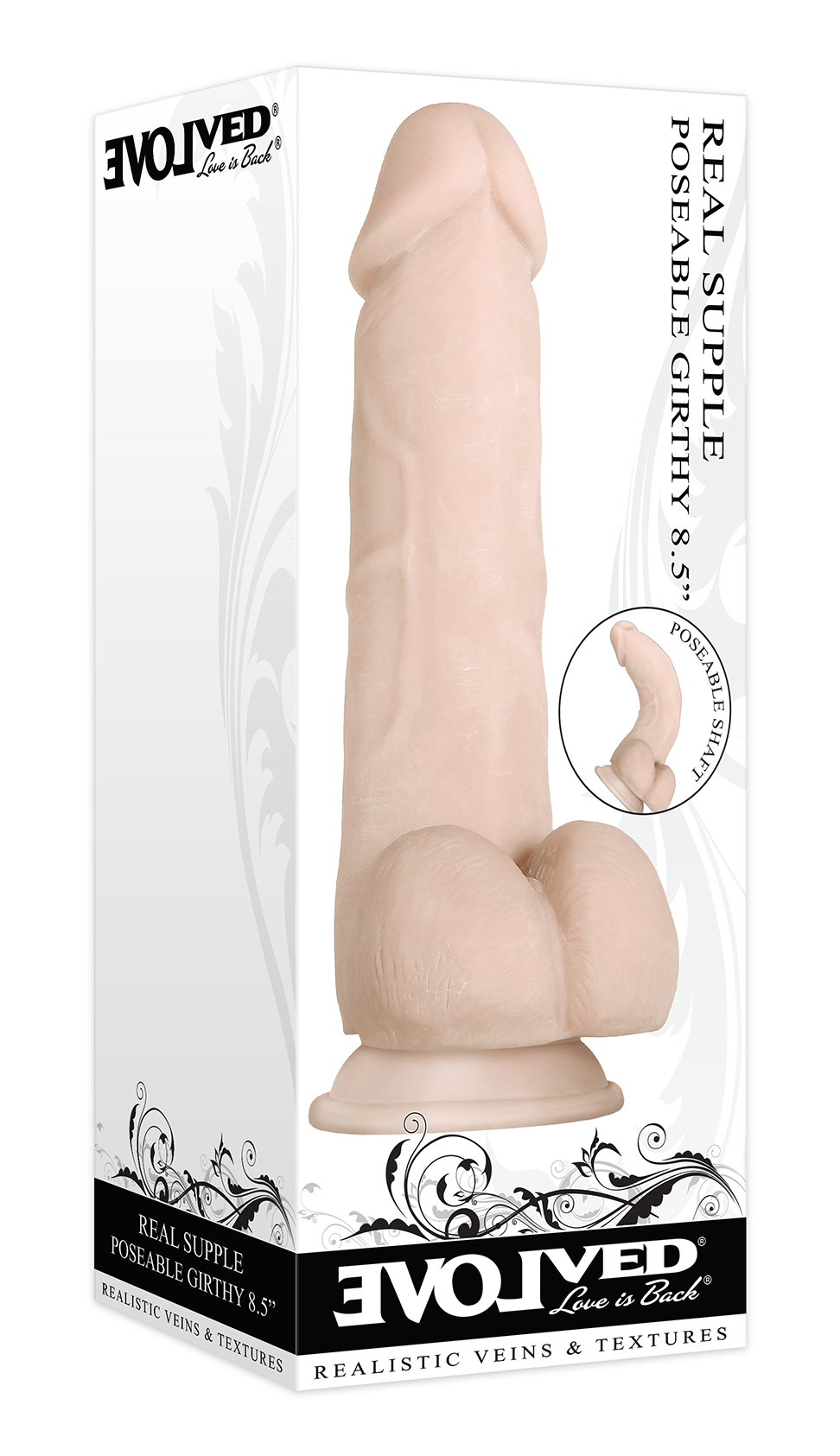 real supple poseable girthy 8.5 inch