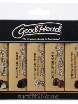 goodhead slick head glide chocolate 5 pack 1 fl. oz. goodhead slick head glide chocolate 5 pack 1 fl. oz.