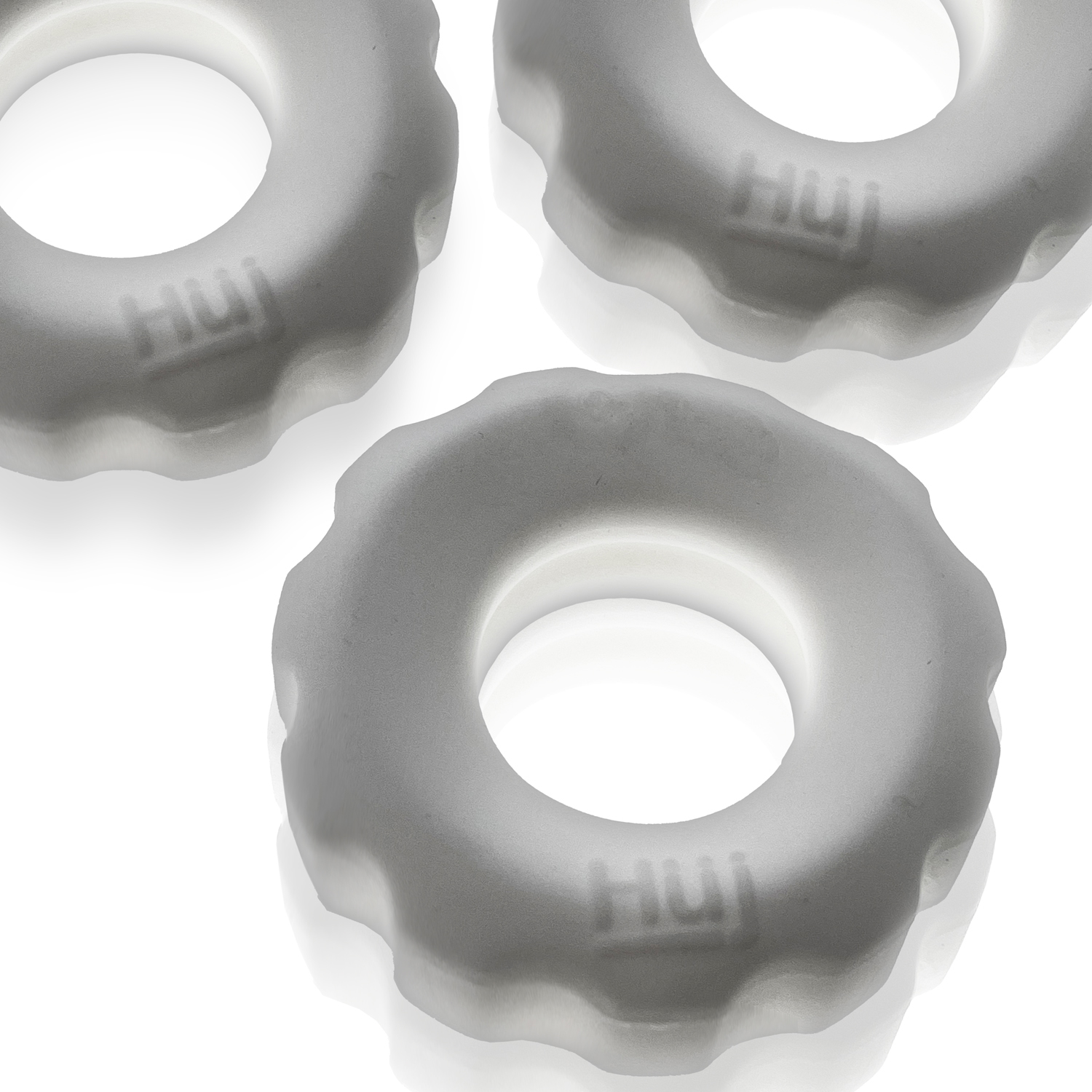 super huj 3 pack cockrings white ice