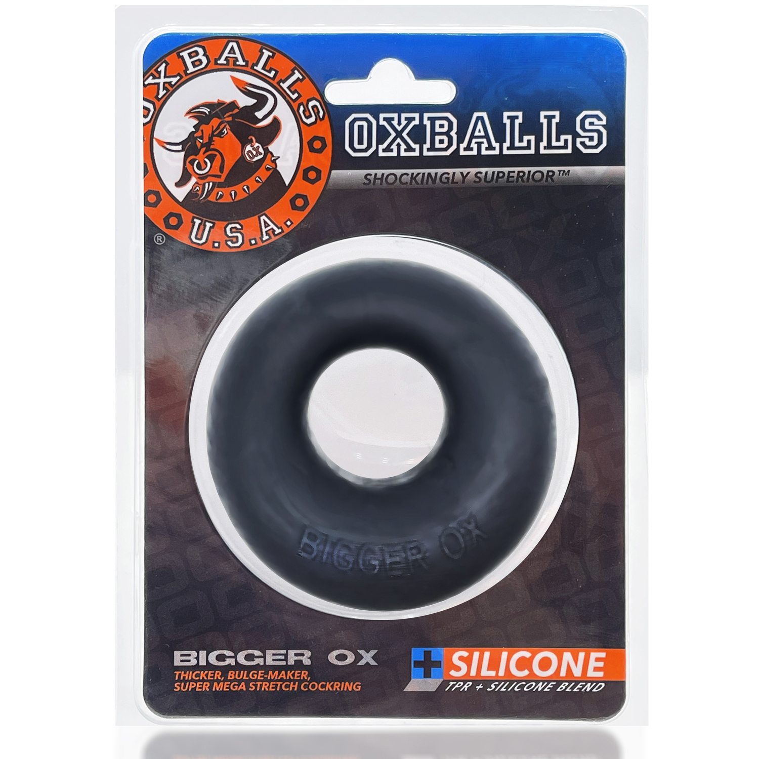 bigger ox cockring black ice