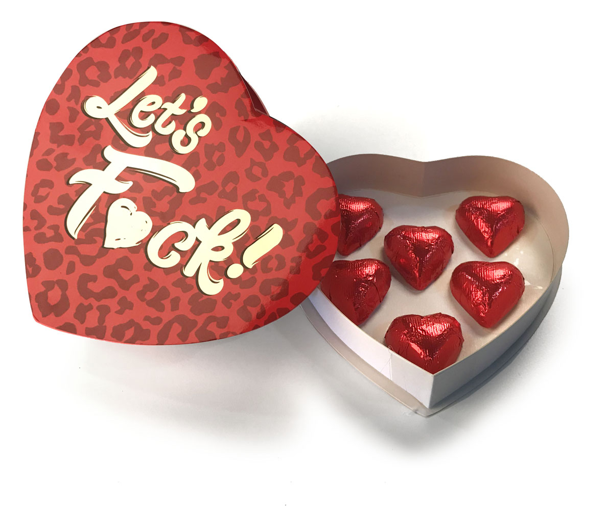 let's fuck chocolate heart box