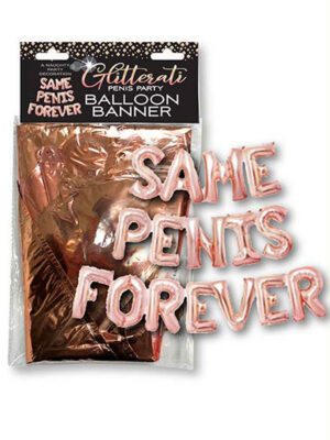 glitterati same penis balloon banner pink
