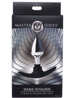 dark invader metal and silicone anal plug small