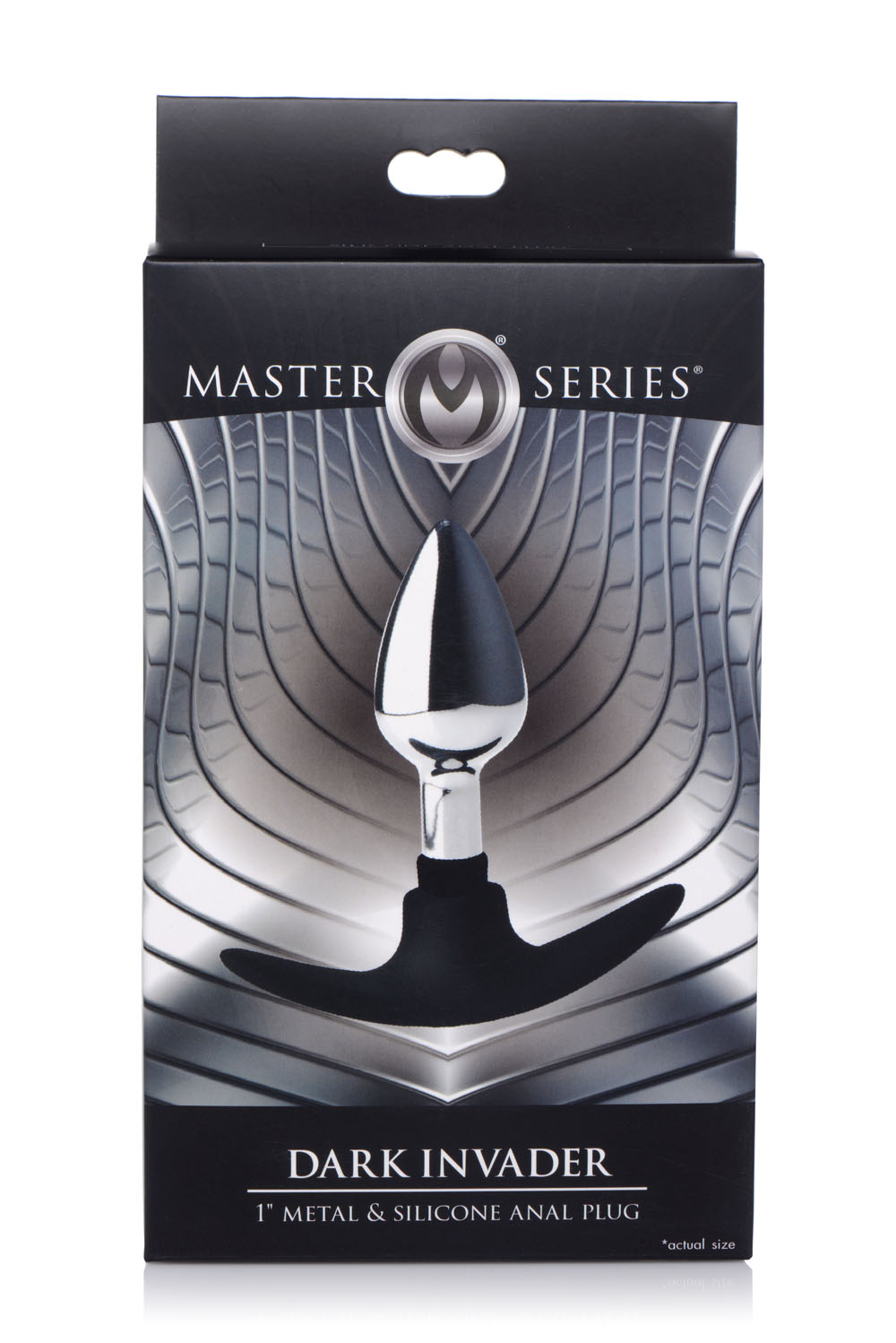 dark invader metal and silicone anal plug small
