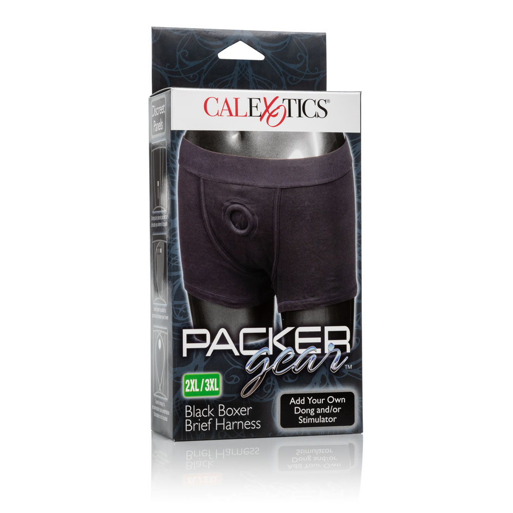 packer gear black boxer brief harness 2xl/3xl packer gear black boxer brief harness 2xl/3xl