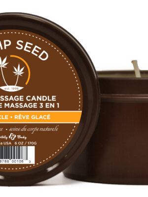 hemp seed 3 in 1 massage candle dreamsicle 6 oz.