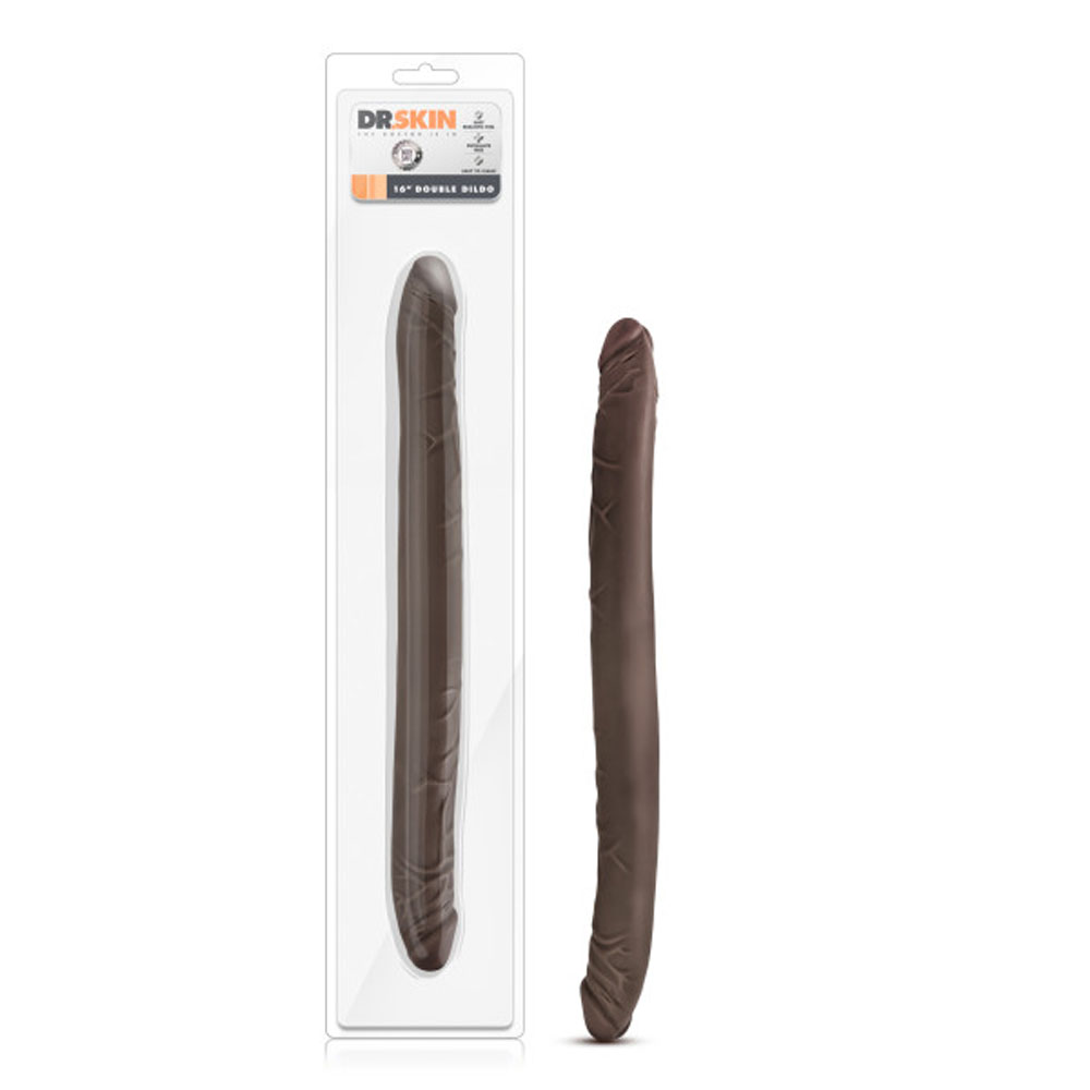 dr. skin 16 inch double dildo chocolate dr. skin 16 inch double dildo chocolate