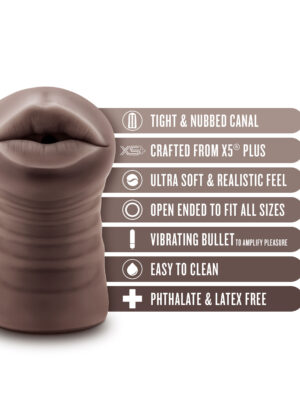 enlust krystal vibrating stroker brown