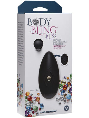 body bling clit caress mini vibe in second skin silicone silver