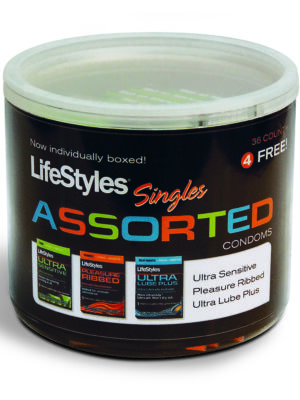 lifestyles assorted singles 40 count jar lifestyles assorted singles 40 count jar