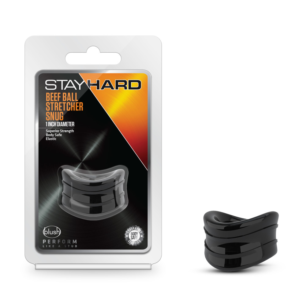 stay hard beef ball stretcher snug 1 inch diameter black