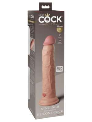 king cock elite 9 inch silicone dual density cock light