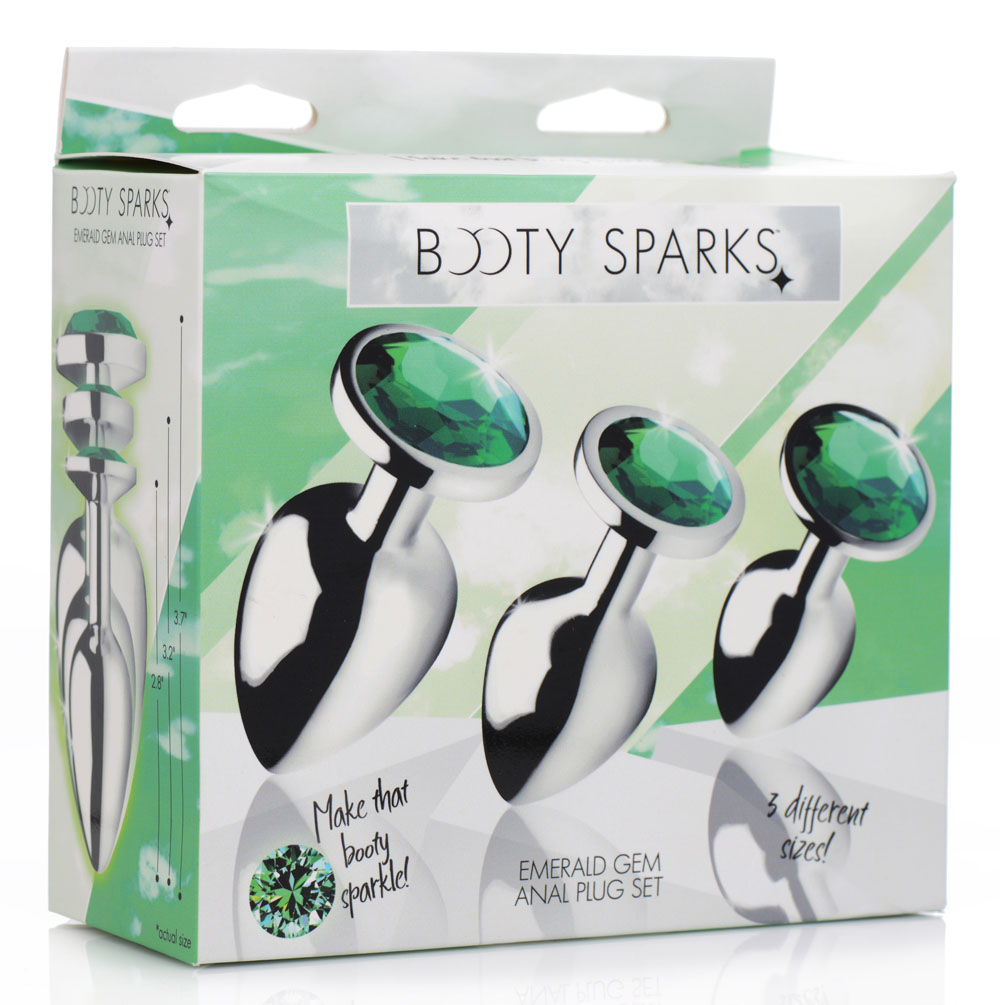 emerald gem anal plug set emerald gem anal plug set