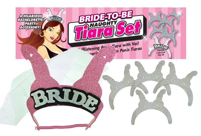 bride to be naughty tiara set