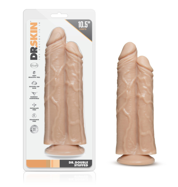 dr. skin double trouble double shaft dildo vanilla dr. skin double trouble double shaft dildo vanilla