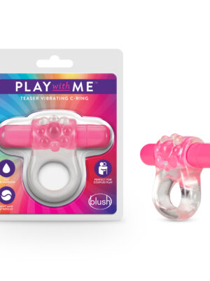 play with me teaser vibrating c ring pink