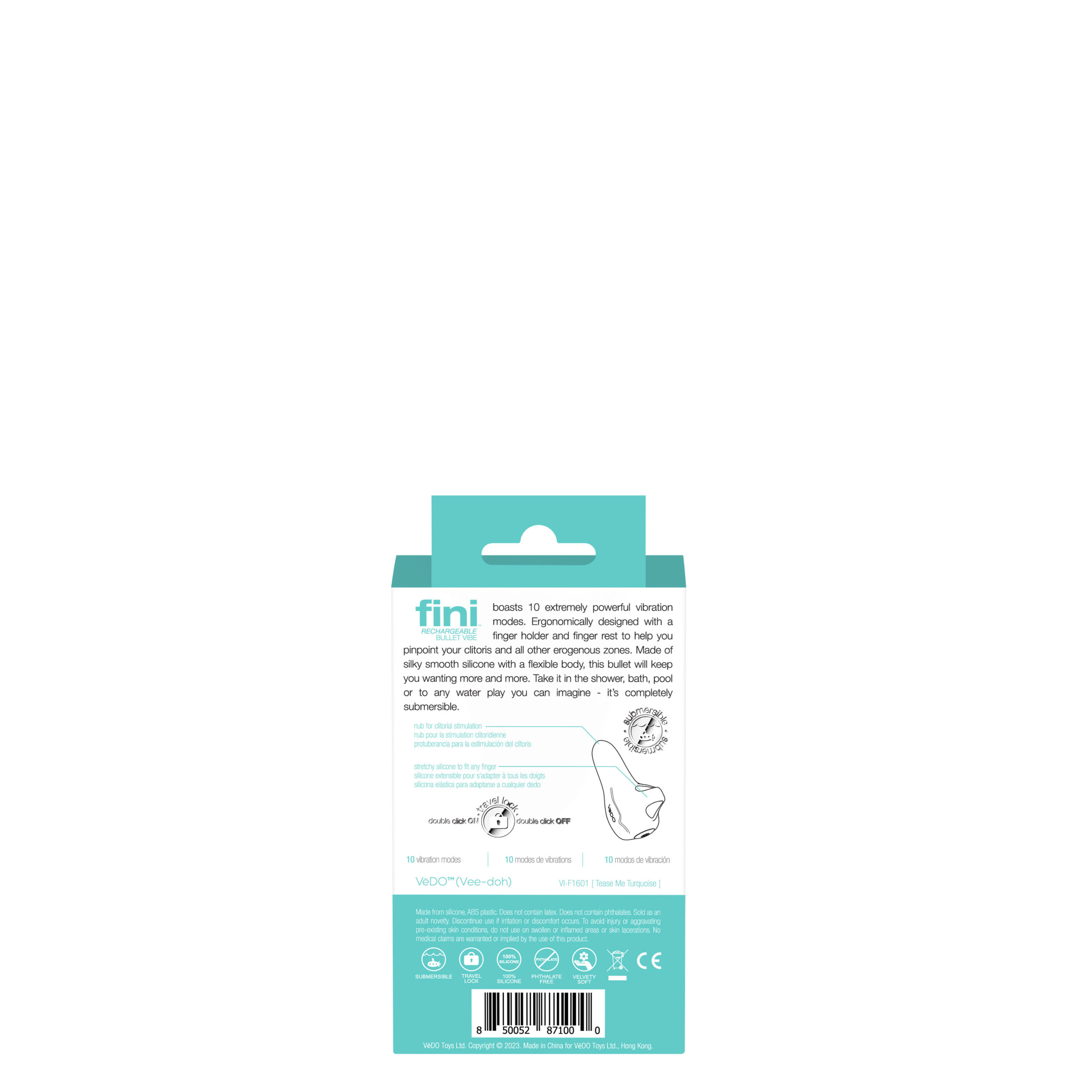 fini rechargeable bullet vibe turquoise