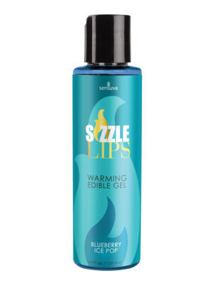 sizzle lips blueberry ice pop warming gel 4.2 fl oz bottle