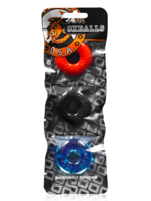 ringer cockring 3 pack small multicolor