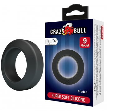 brodan cockring super soft silicone black