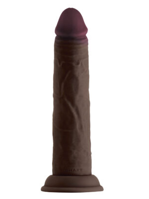 shaft model j 8.5 inch liquid silicone dong mahogany