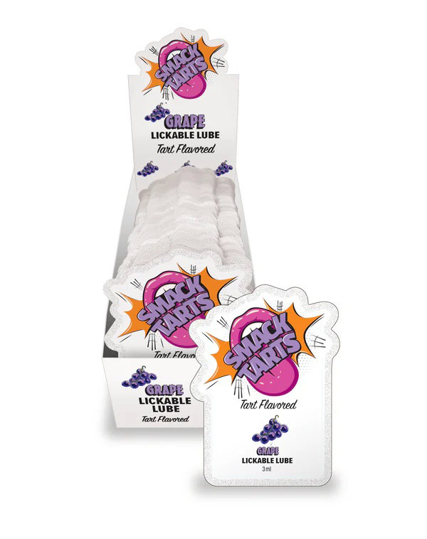 smack tarts lube 3ml pouch display 36pc sour grape