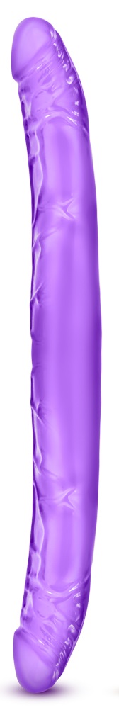 b yours 16 inch double dildo purple