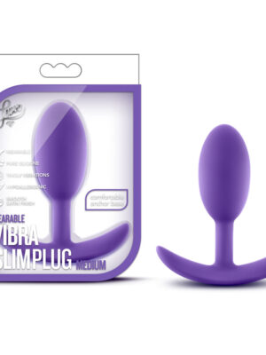 luxe wearable vibra slim plug medium purple