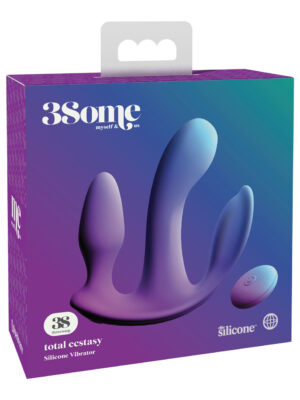 threesome total ecstay silicone vibrator purple