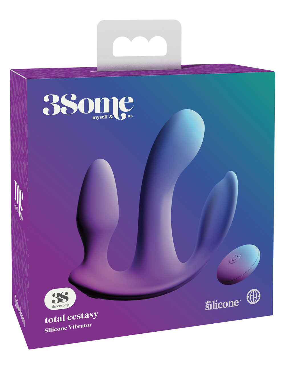threesome total ecstay silicone vibrator purple