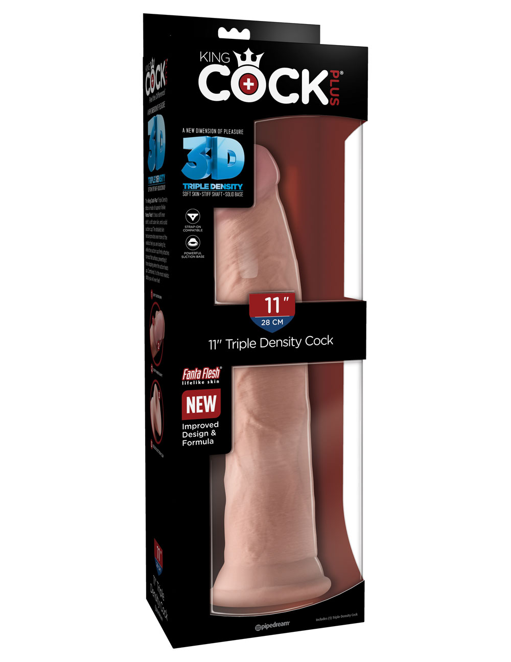 king cock plus triple density 11 inch cock flesh