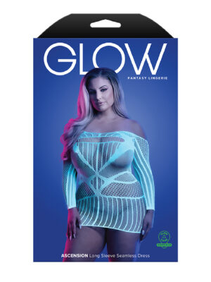 ascension long sleeve seamless dress queen white/blue ascension long sleeve seamless dress queen white/blue