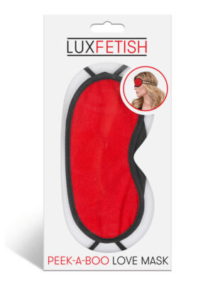 peek a boo love mask red peek a boo love mask red